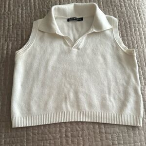 White knit crop top size S